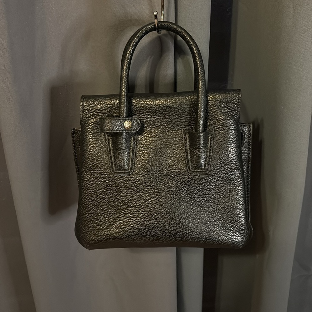 MCM Mini Black Satchel with Chain Strap - Picture 5 of 9